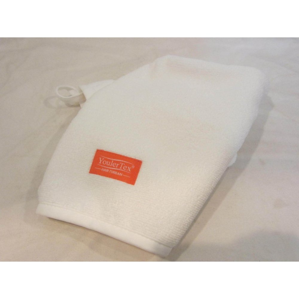 YOULERTEX white terry cloth twist hair turban NEW